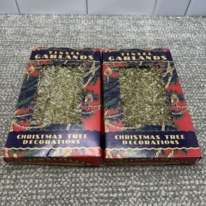 Tinsel Garlands Christmas Tree GOLD Decorations NIB Primitives Kathy